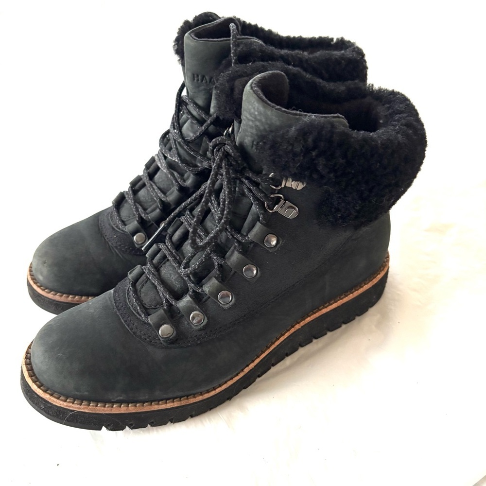 Cole Haan ZEROGRAND Explore Waterproof Hiking Boots Black SZ 6 B Worn 1X - Picture 15 of 15